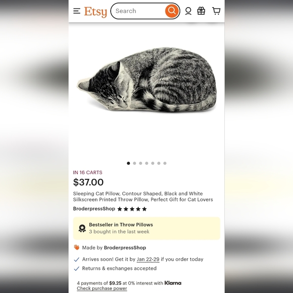 3 Broderpress Sleeping Cat Pillows Handstitched Etsy - Picture 3 of 11